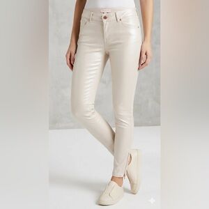 Chic Metallic pink  Skinny Jeans